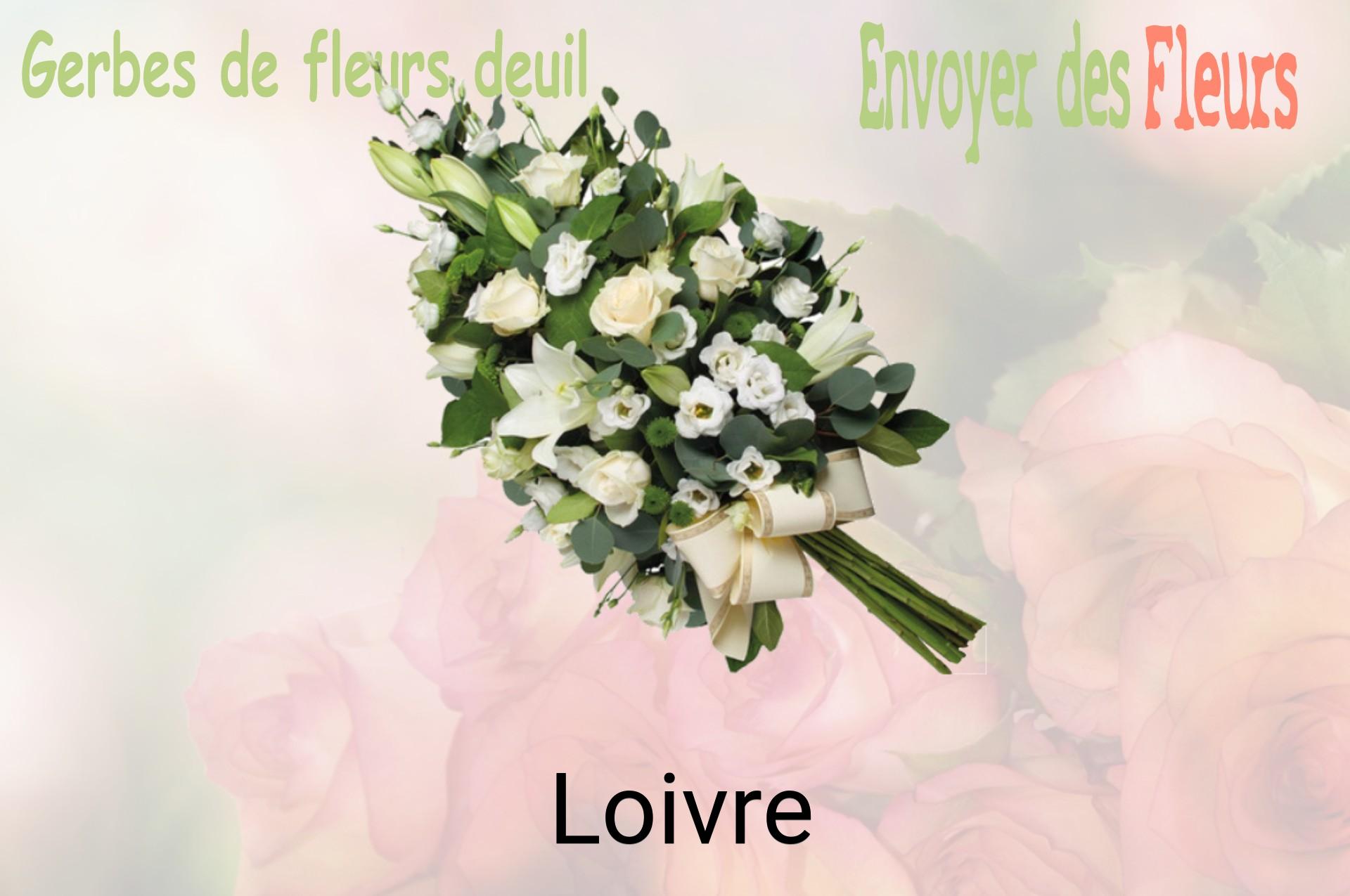 Gerbe de fleurs de deuil livrée à Loivre